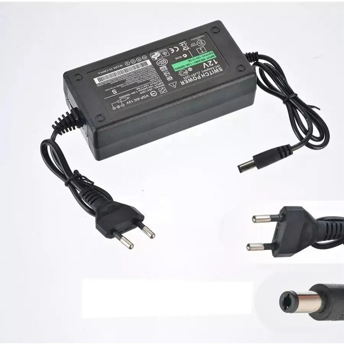 GENERICO - Transformador 12v 5a 60w Fuente Poder Cinta Led Cámaras