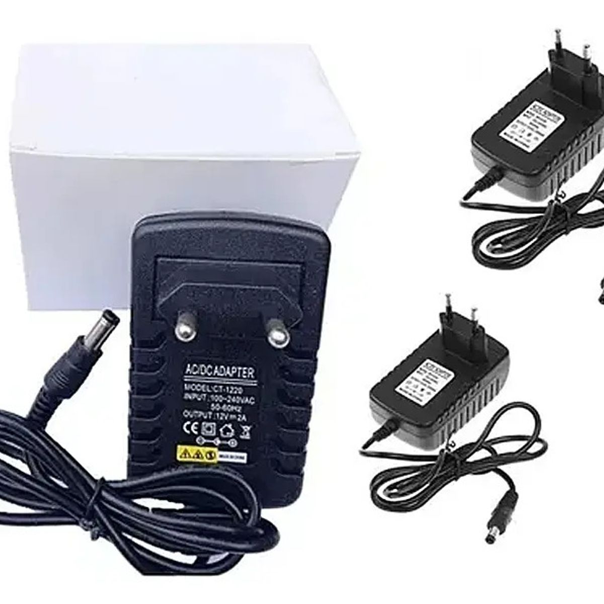 GENERICO - Pack 3 Transformador Dc 12v 2a