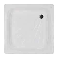 STRETTO - Receptáculo de Acero Esmaltado 80x80x15 cm Atenas Con Desagüe