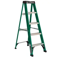 CUPRUM - Escalera de Tijera Profesional de Fibra de Vidrio 5P 1.55mts
