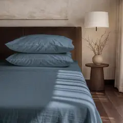 HYPNOS - Set Sábanas Algodón Lavado 300 Hilos Ultra Suaves y Lisas