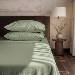 HYPNOS - Set Sábanas Algodón Lavado 300 Hilos Ultra Suaves y Lisas