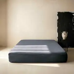 HYPNOS - Sábana Bajera Algodón Lavado Premium 300 Hilos Ultra Suave