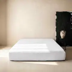 HYPNOS - Sábana Bajera Algodón Lavado Premium 300 Hilos Ultra Suave