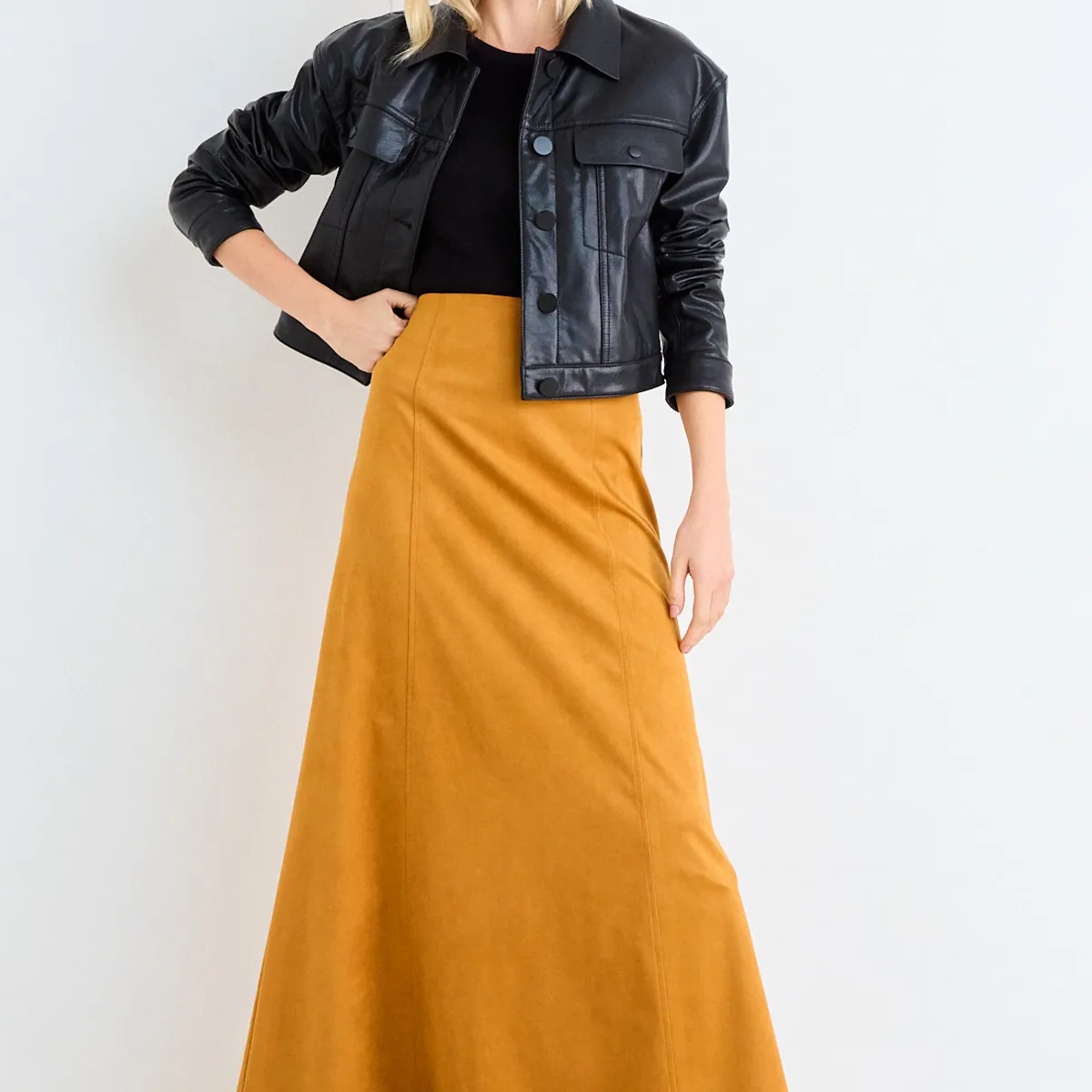 ASH - Falda Lisa Mujer Amarillo Ash