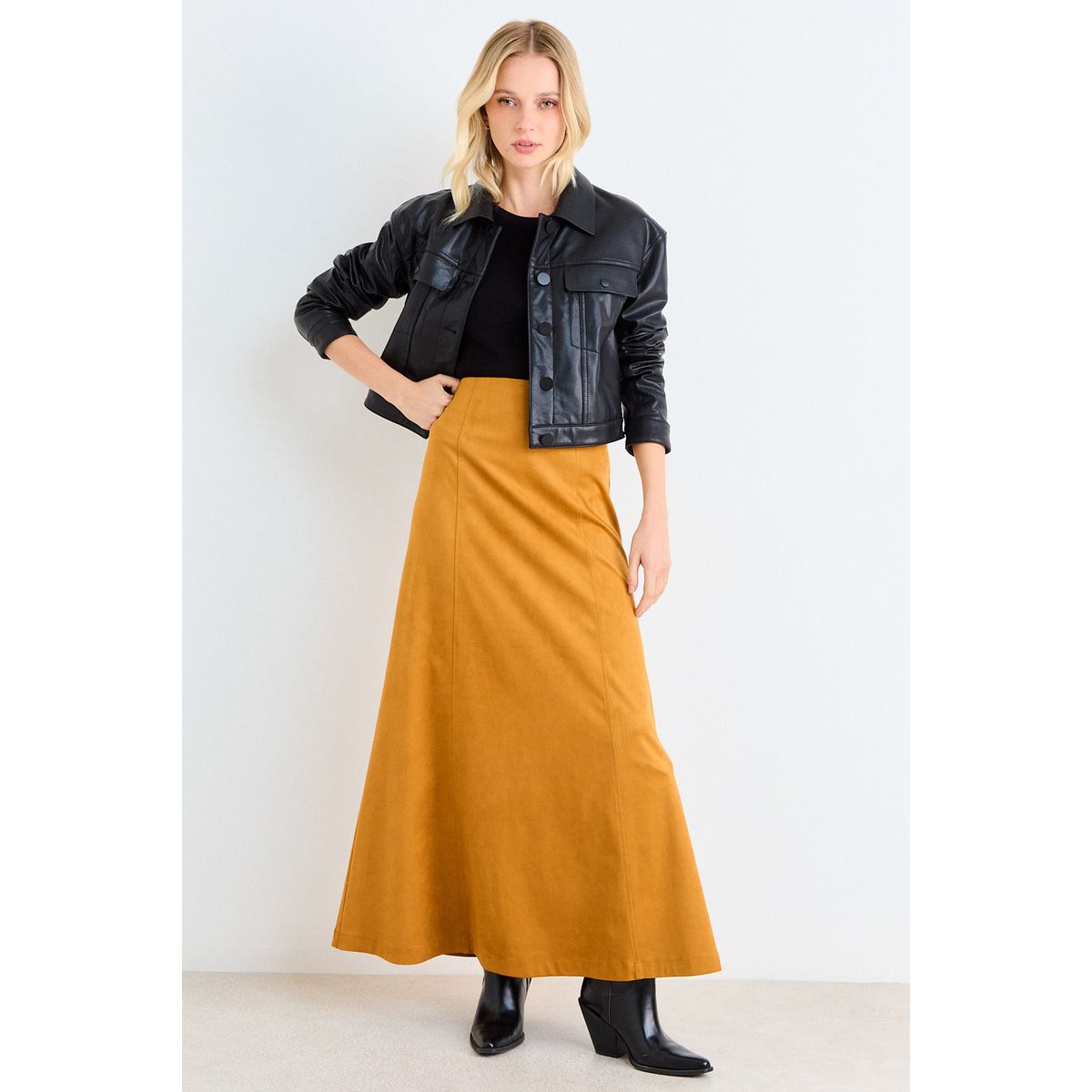 ASH - Falda Lisa Mujer Amarillo Ash