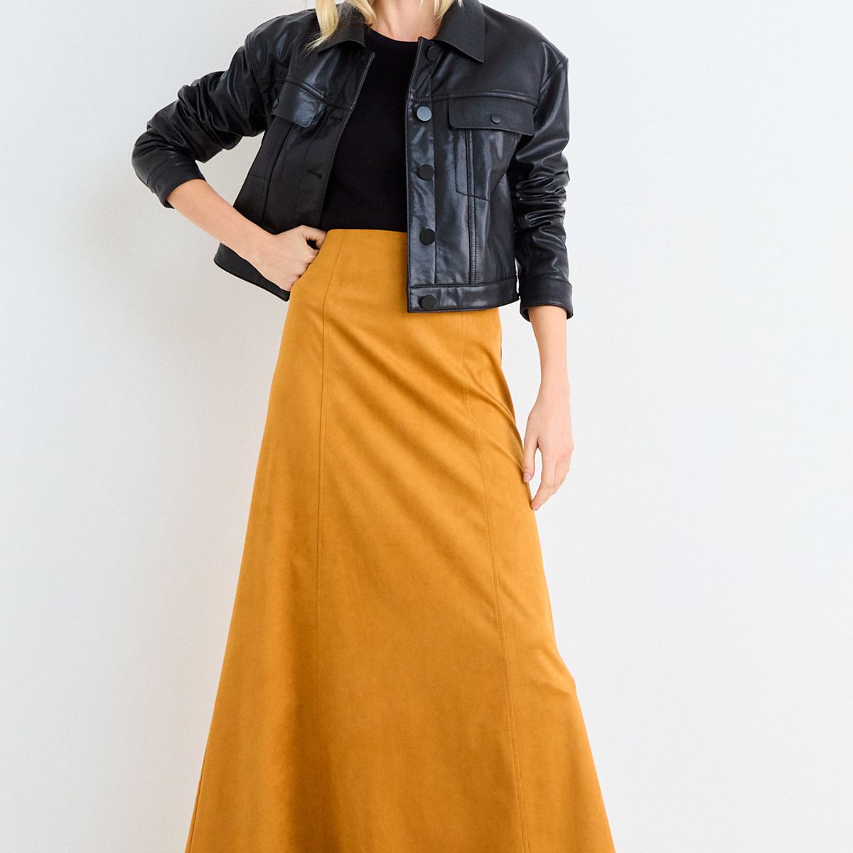 ASH - Falda Lisa Mujer Amarillo Ash