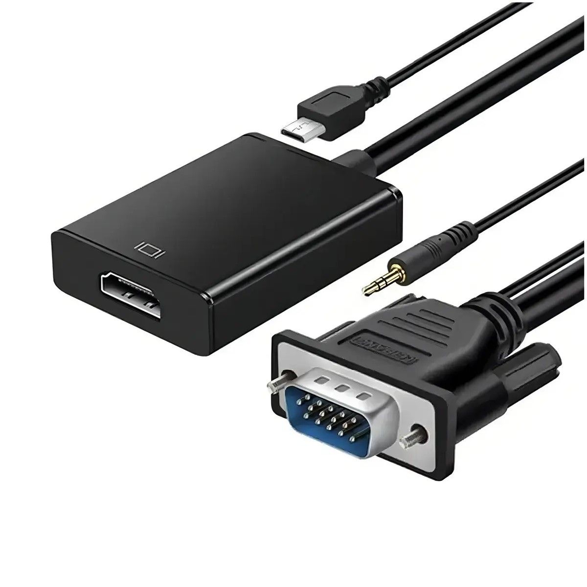 GENERICO - Adaptador JKR TECH VGA a HDMI Full HD 1080p con Cable de Audio BELUG