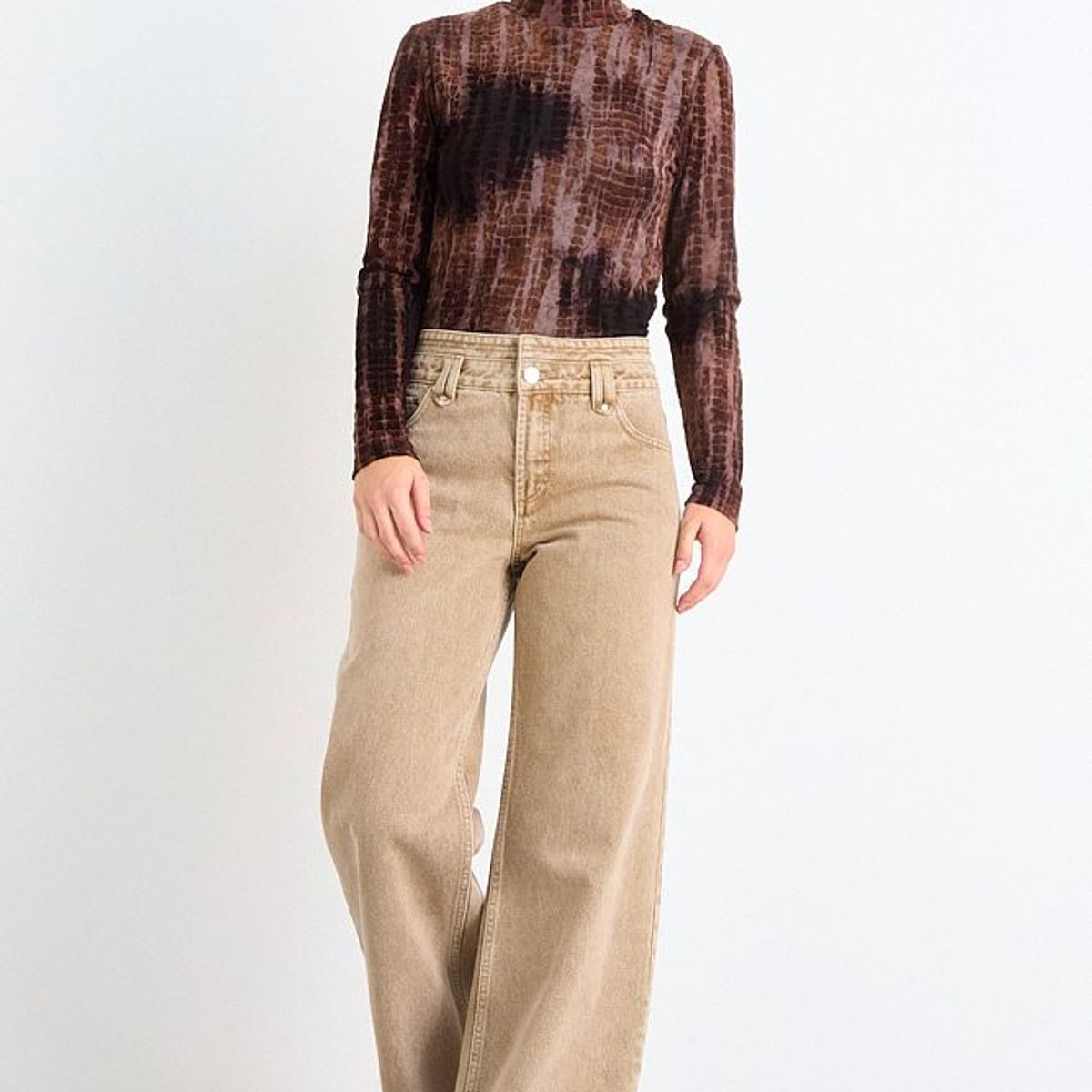IO - Jeans Liso Mujer Beige Io