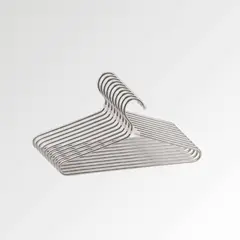 GENERICO - Pack 10 Colgadores Gancho De Ropa Metalicos Plateado Premium