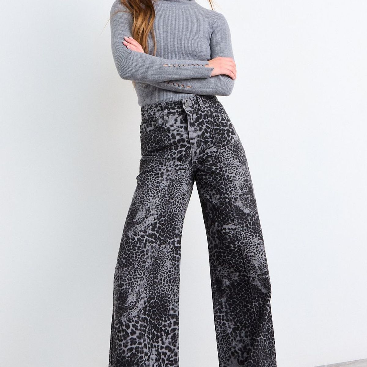 IO - Jeans Fantasia Mujer Gris Io
