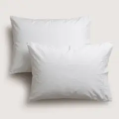 HYPNOS - Funda Almohada Algodón Lavado - 50x90 - Blanco