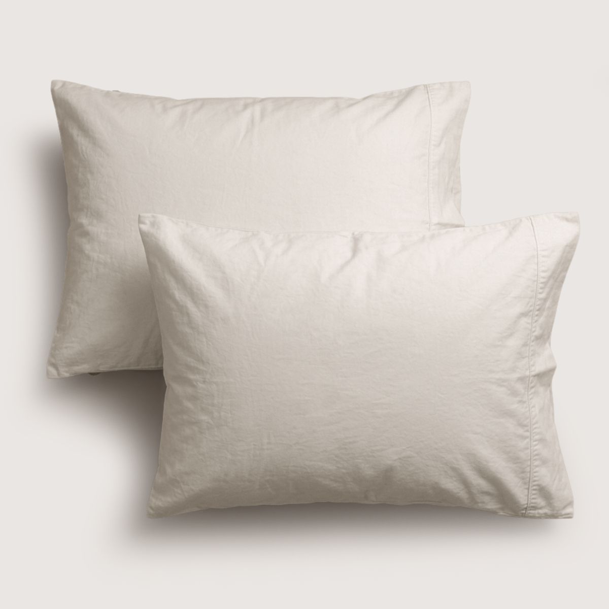 HYPNOS - Funda Almohada Algodón Lavado - 50x90 - Beige