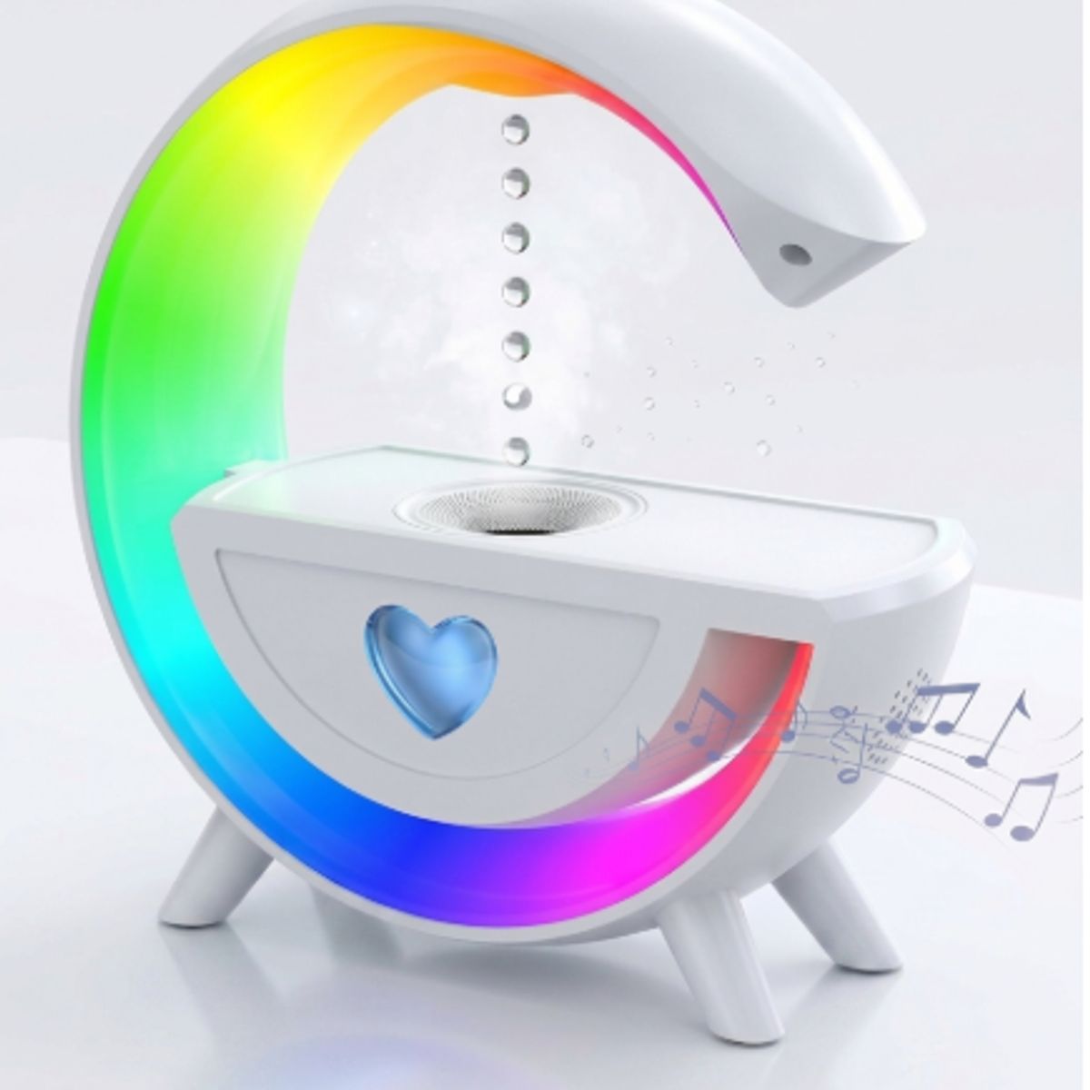 IRM - Lampara RGB Humidificador Antigravedad Bluetooth Parlante Y13 Luz LED Escritorio Aromaterapia