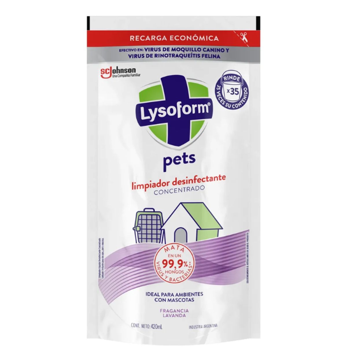 LYSOFORM - Kit Protección Total Crema Antibacterial 450ml + Limpiador Pets 420ml + Aerosol Pets 495ml