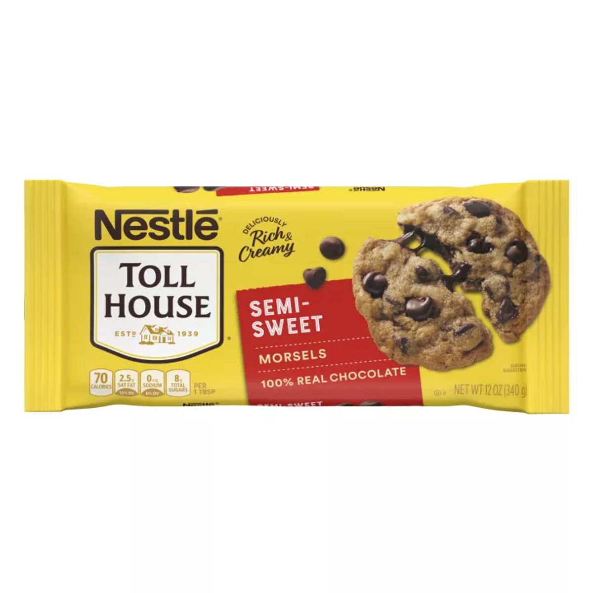NESTLE - Chips Chocolate Semi Dulce Toll House Nestle 340 G Kiosclub