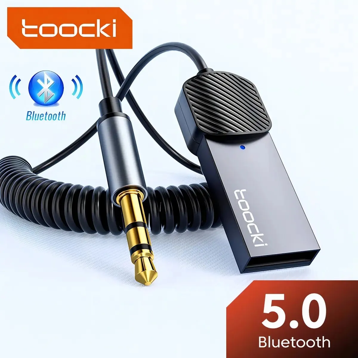 GENERICO - Receptor Bluetooth 5.0 USB-A Auxiliar 3.5mm Auto Manos Libres BELUG