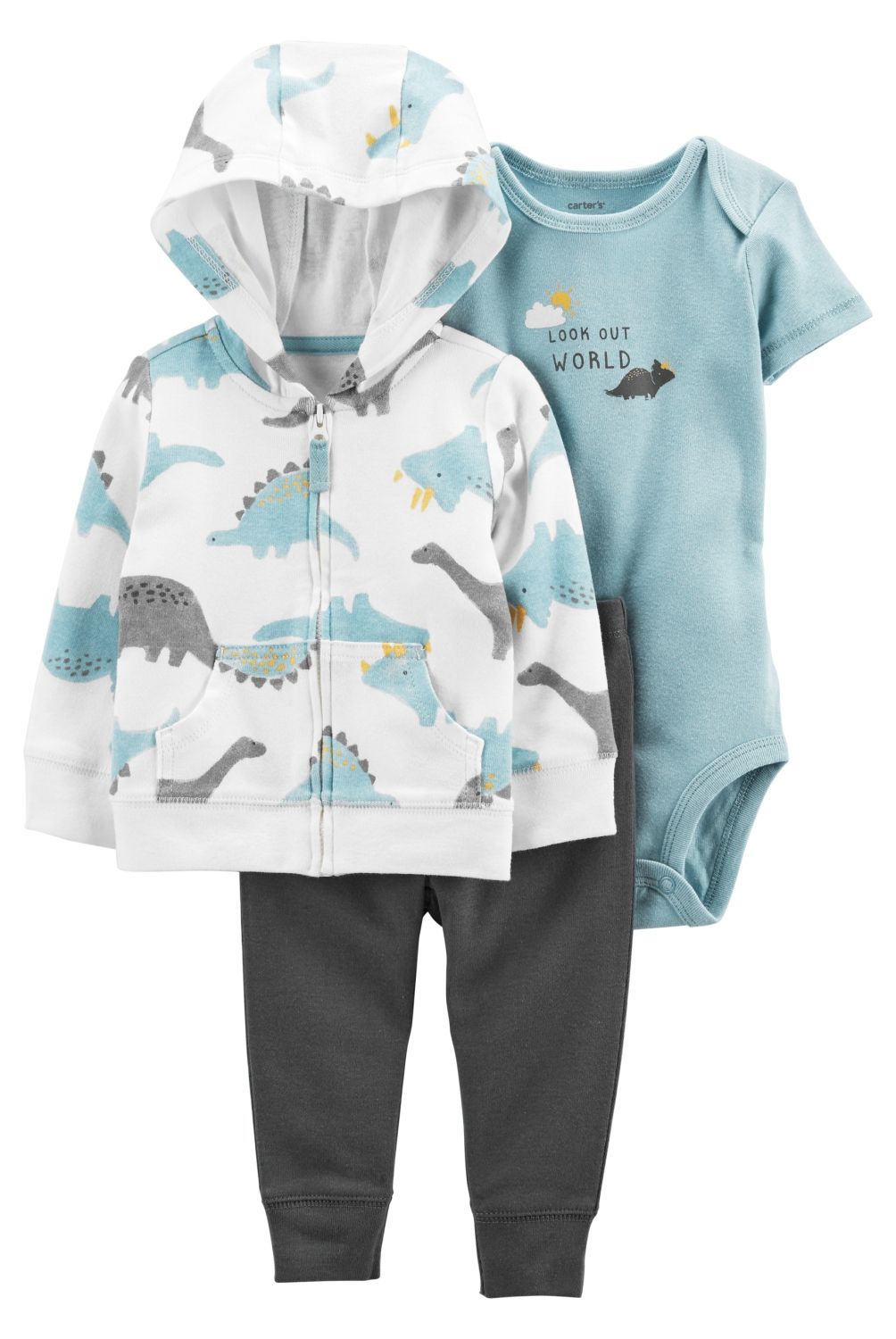 CARTER'S - Carter´s Conjunto 3 Piezas Polerón, Pantalón Y Body Bebe Niño