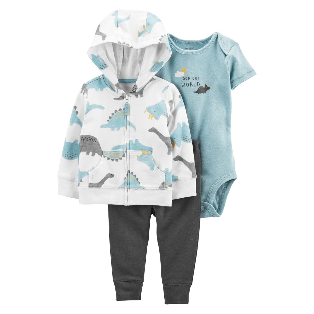 CARTER'S - Carter´s Conjunto 3 Piezas Polerón, Pantalón Y Body Bebe Niño