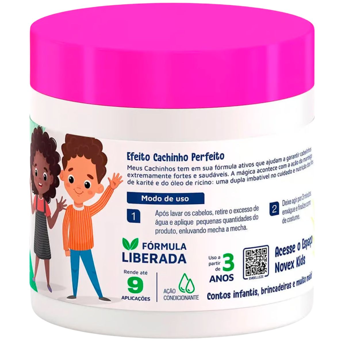 NOVEX - Crema de tratamiento Meus Cachinhos Kids 210g.  NOVEX