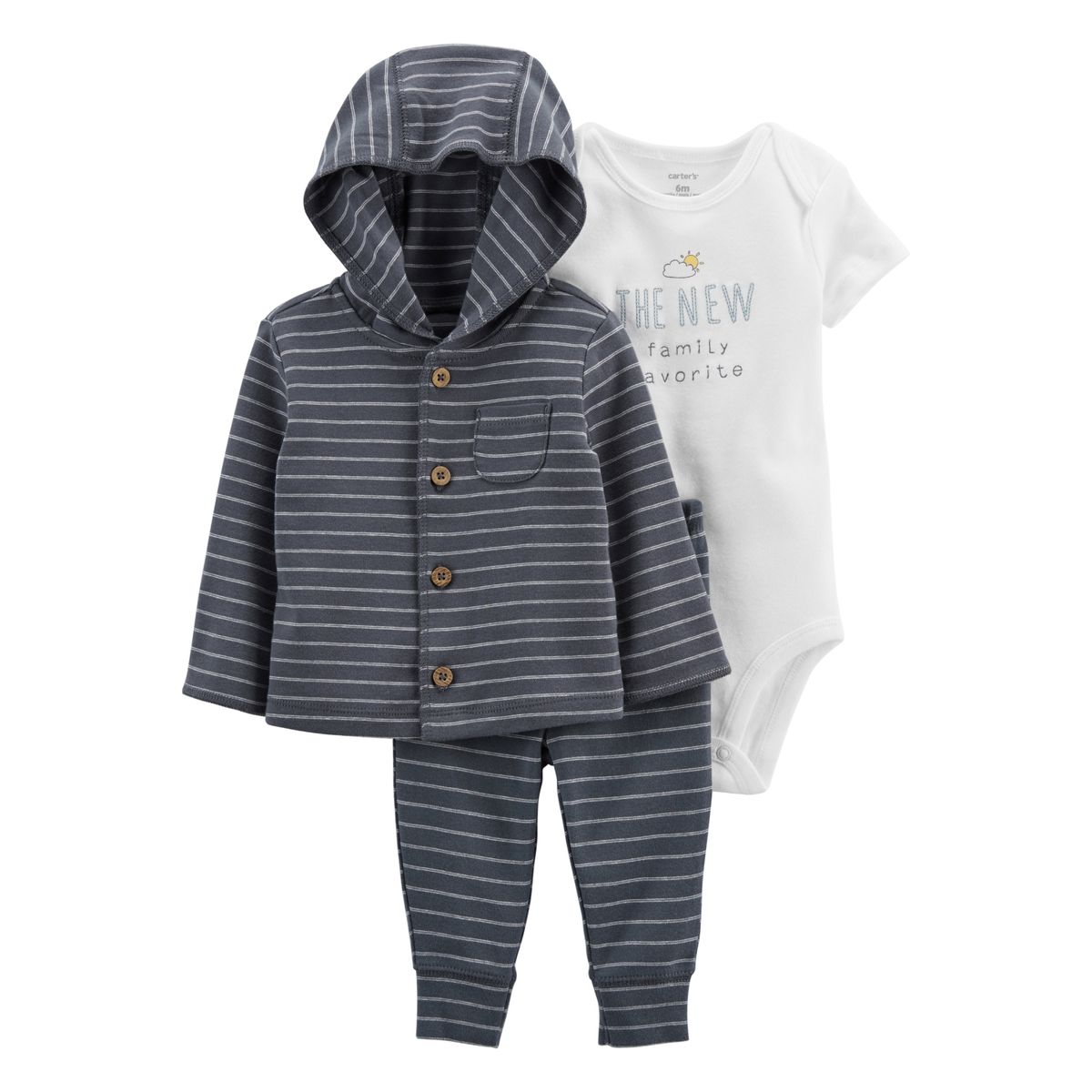 CARTER'S - Carter´s Conjunto 3 Piezas Polerón, Pantalón Y Body Bebe Niño