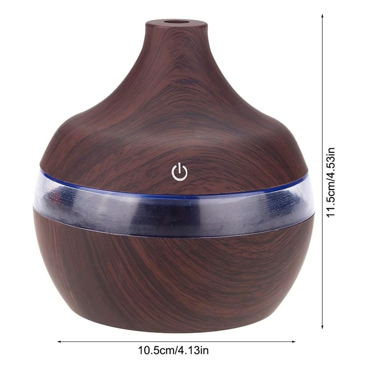 GENERICO - Humificador Difusor De Aroma Multifuncional De Madera Oscura