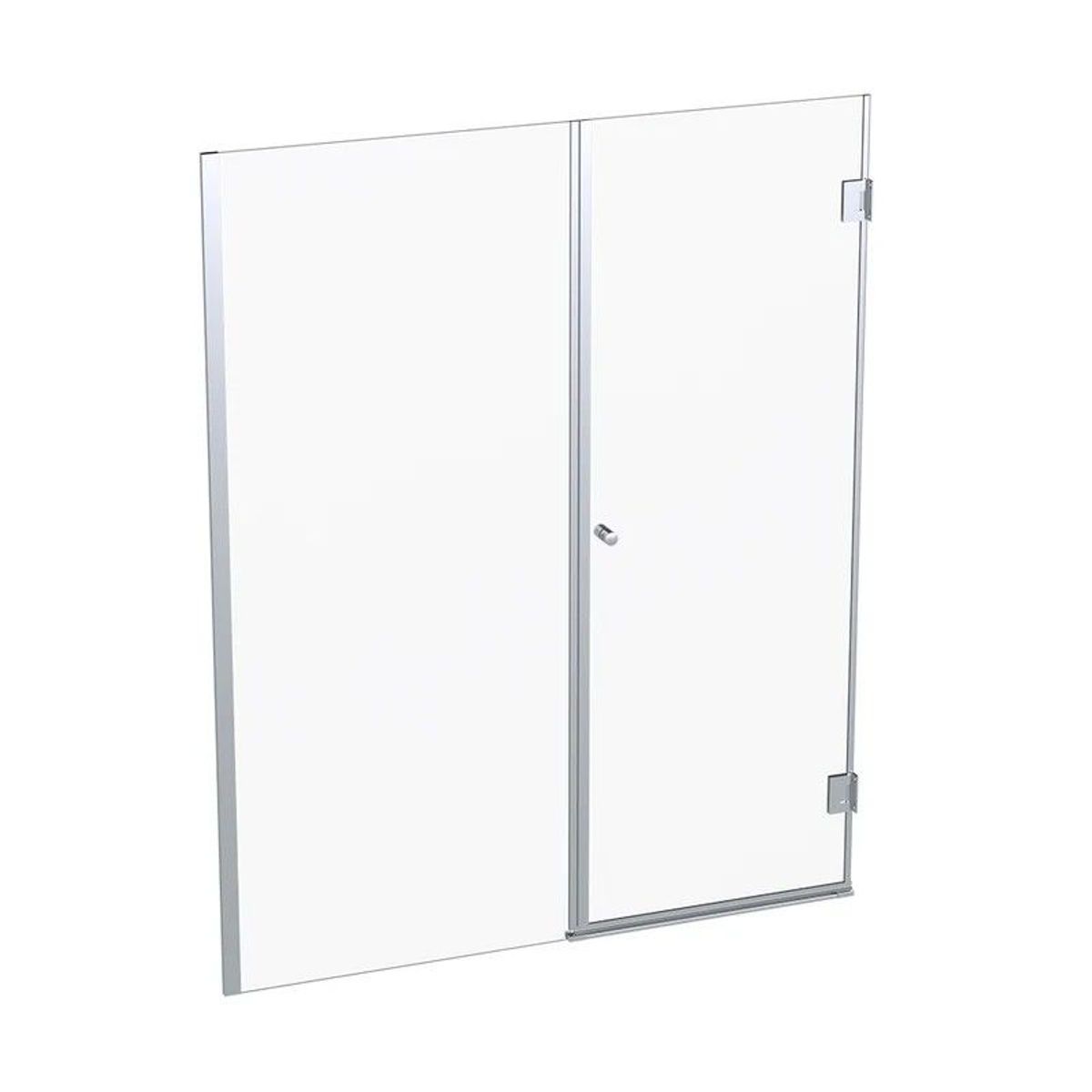 STRETTO - Mampara Abatible 120x185 cm Vidrio 8 mm Perfil Cromado