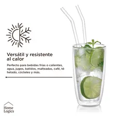 HOME LOGICS - Set 6 Bombillas Vidrio Reutilizables