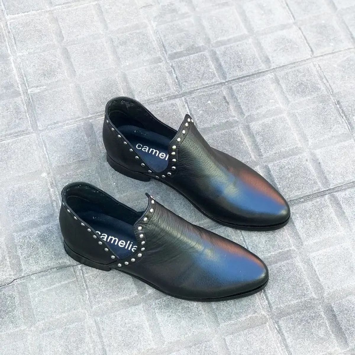 CAMELIA - BOTA GORLERO NEGRA CUERO