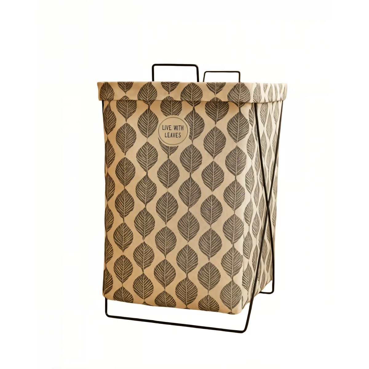 GENERICO - CANASTO DE ROPA 36CMX59CM CON DISEÑO DE HOJAS