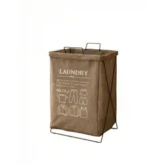 GENERICO - CANASTO DE ROPA 36CMX59CM COLOR MARRON
