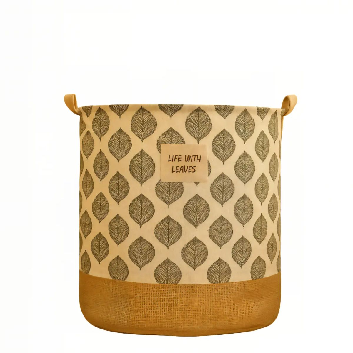 GENERICO - CANASTO DE YUTE PARA ROPA 40CMX50CM CON DISEÑO 1