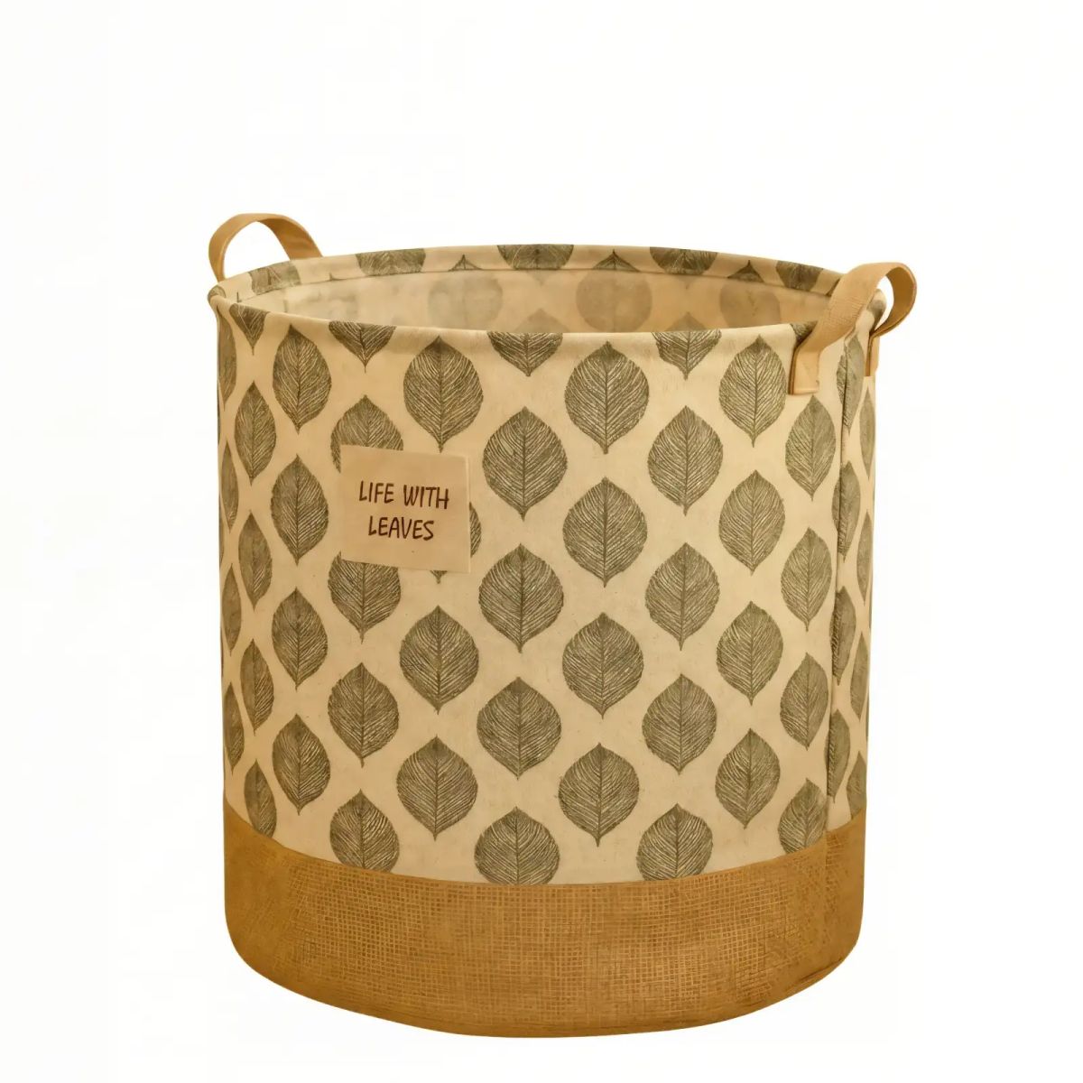 GENERICO - CANASTO DE YUTE PARA ROPA 40CMX50CM CON DISEÑO 1