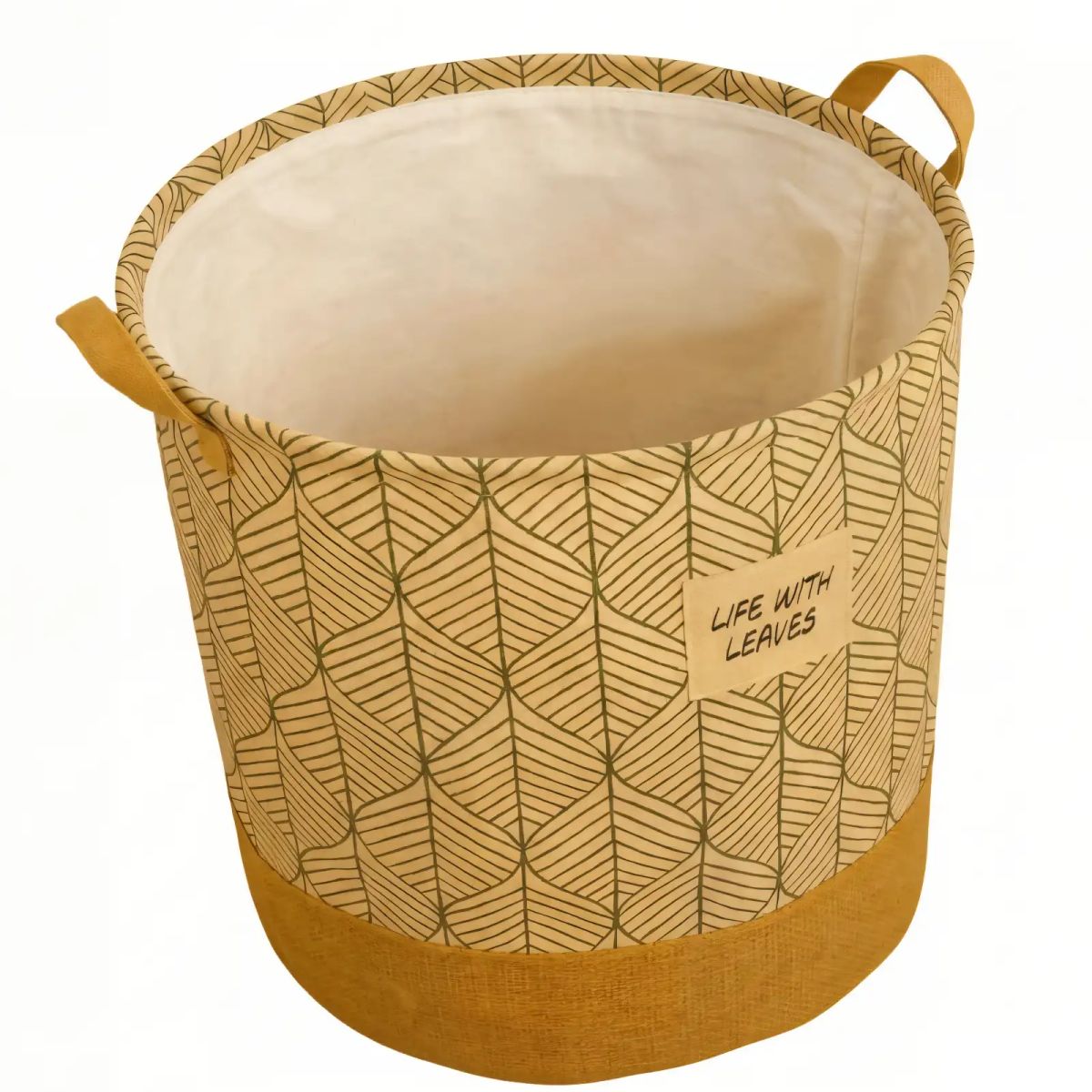 GENERICO - SET DE 2 CANASTOS  DE YUTE PARA ROPA 40CMX50CM CON DISEÑO 3