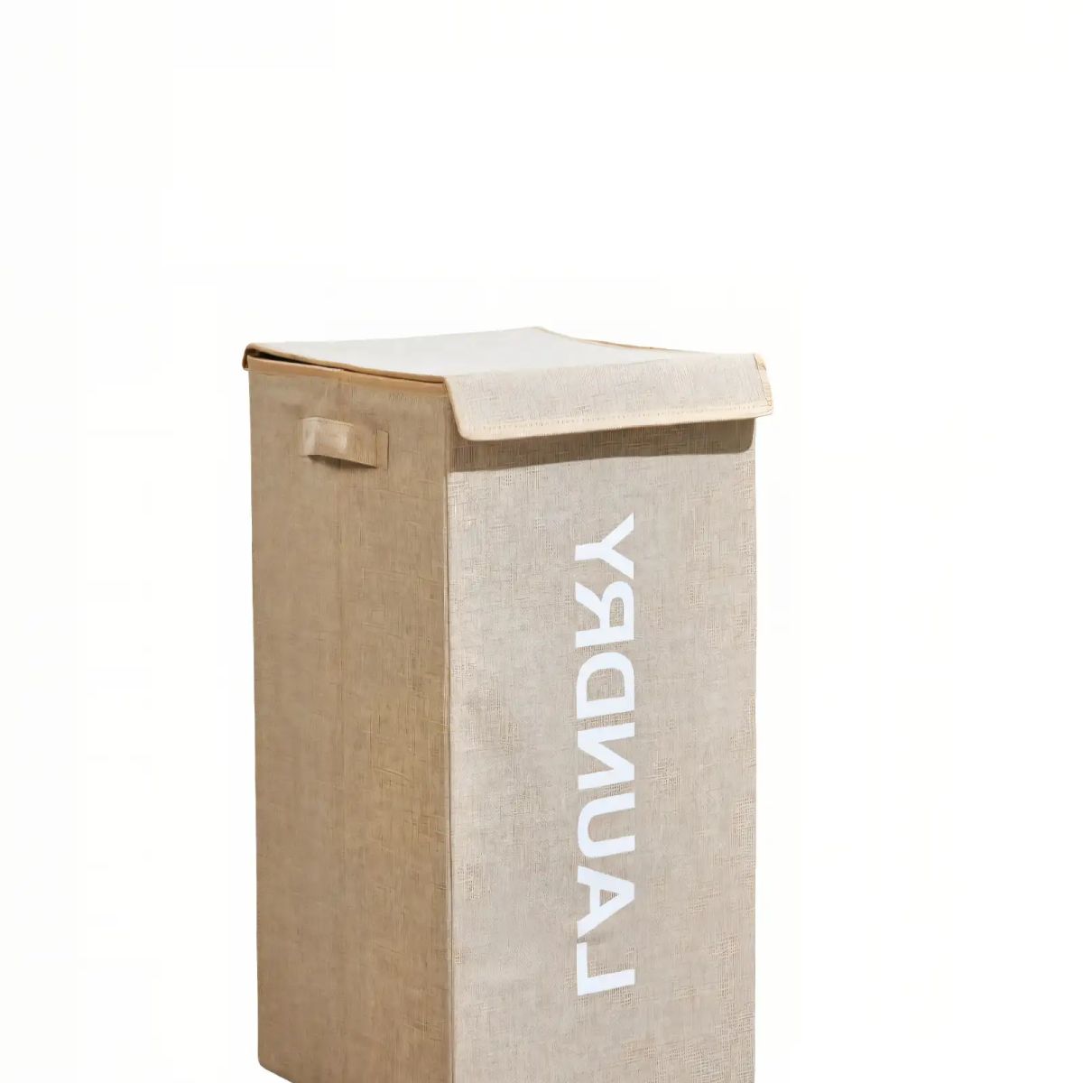 GENERICO - CANASTO PARA ROPA 33CMX33CMX53CM COLOR BEIGE