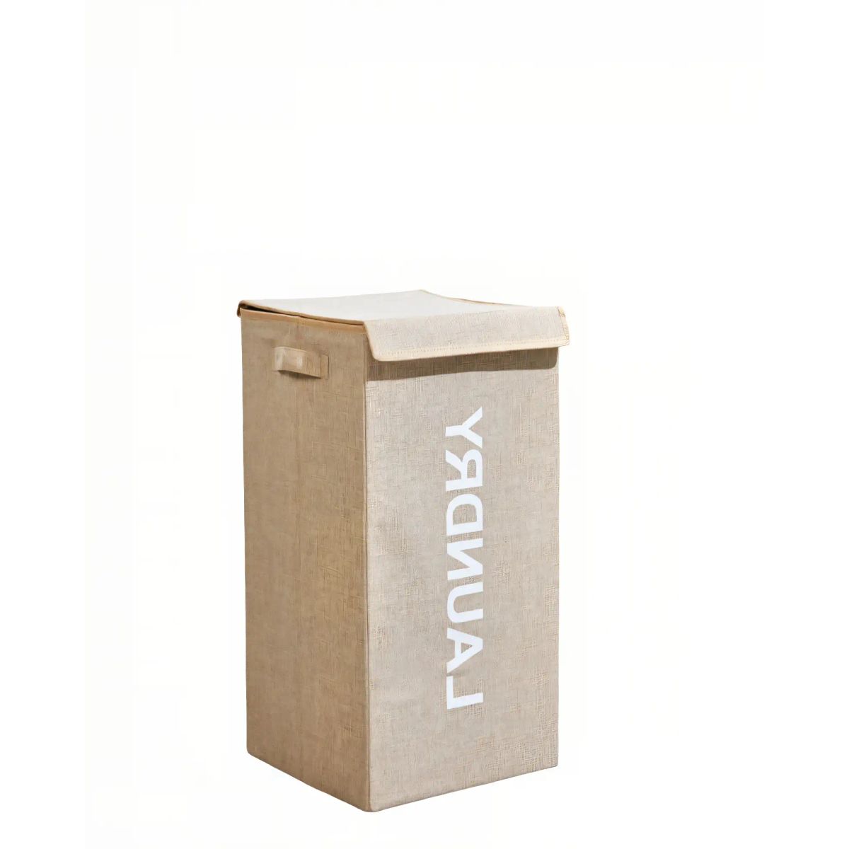 GENERICO - CANASTO PARA ROPA 33CMX33CMX53CM COLOR BEIGE