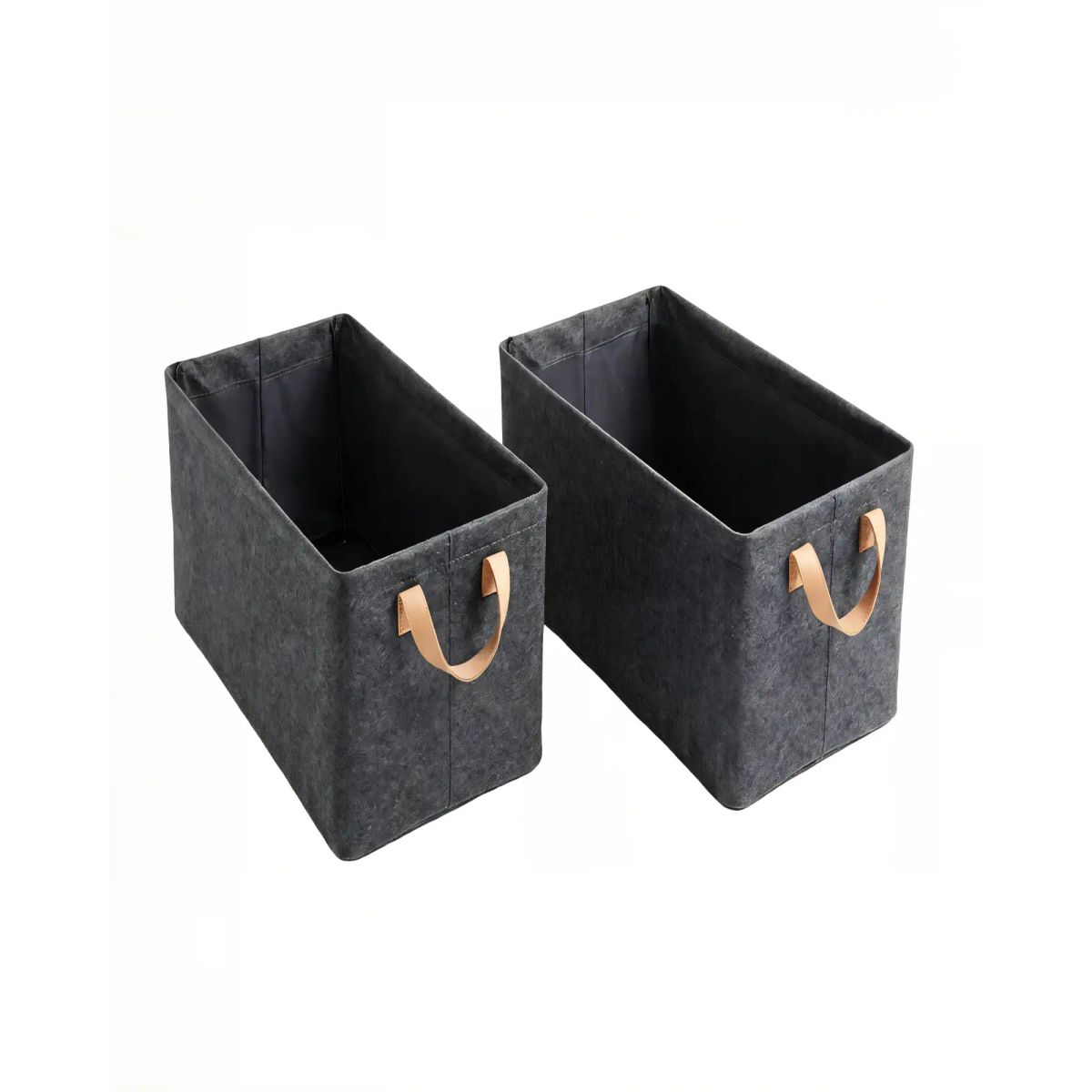 GENERICO - SET DE 2 CANASTOS 20CMX47CMX28CM COLOR GRIS