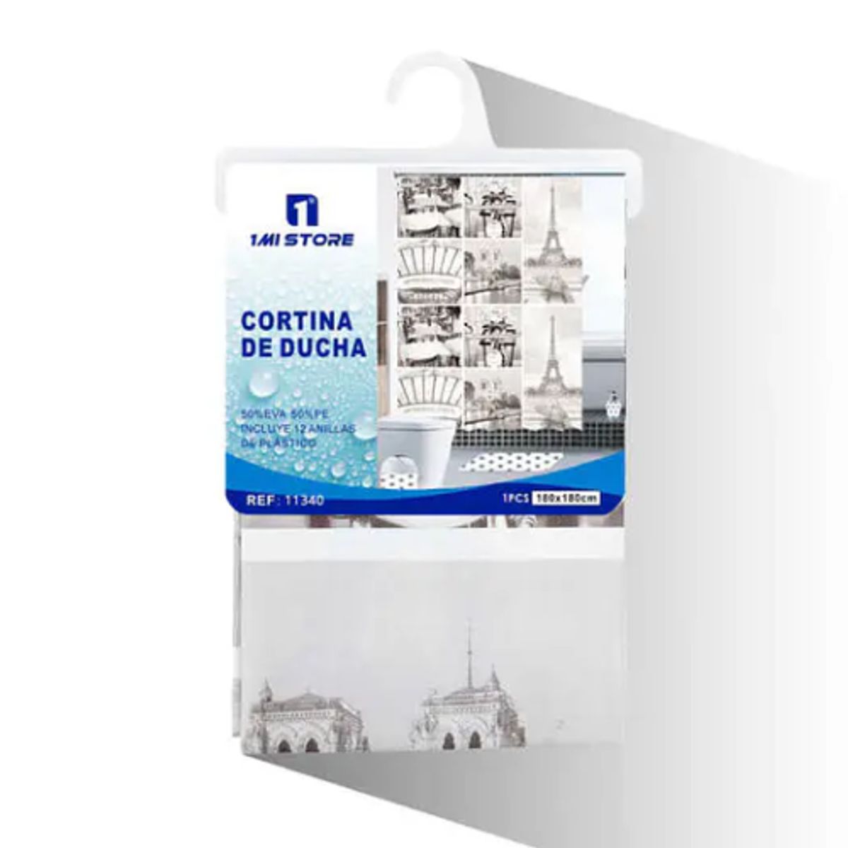 GENERICO - Cortina de Baño Anti-Hongos Impermeable - Diseño Elegante y Duradero