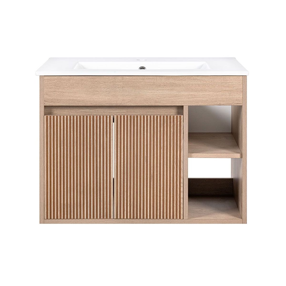 Mueble Vanitorio Texturado Lille Lenga Texturado + Cubierta 60x46x50 cm, marca STRETTO - Foto 2