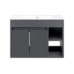 STRETTO - Mueble Vanitorio Lille Dark Grey + Cubierta 70x46x50 cm