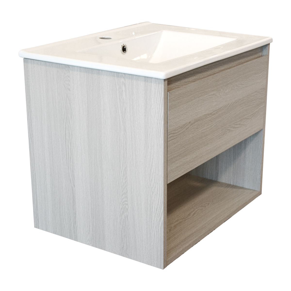 STRETTO - Mueble Vanitorio Zoé Acácia + Cubierta 100x46x50 cm