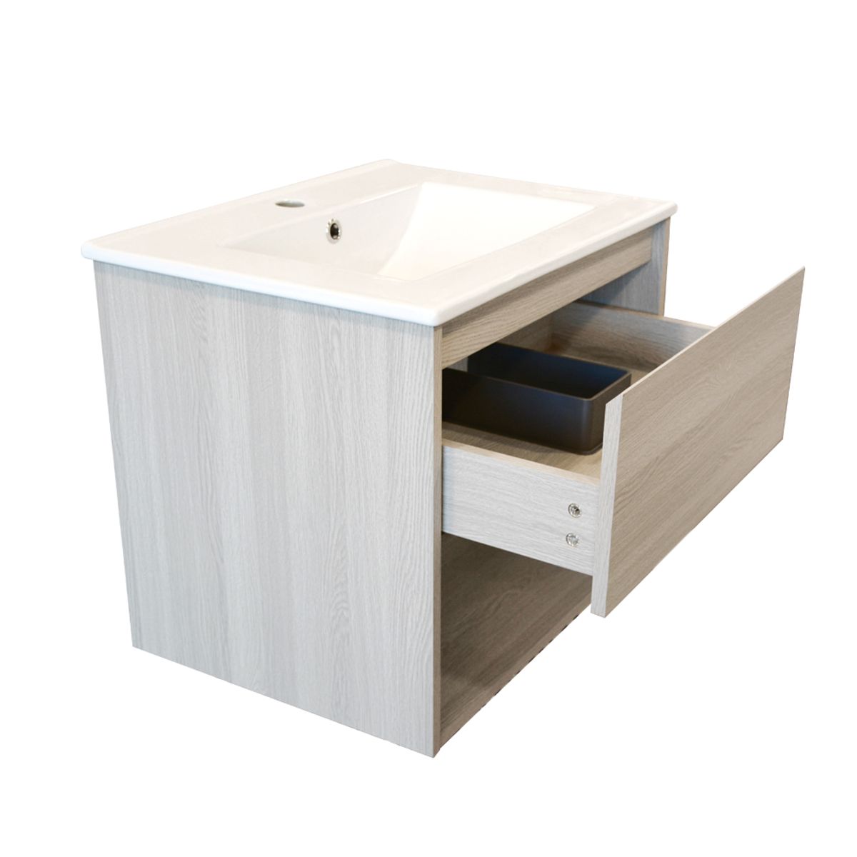 STRETTO - Mueble Vanitorio Zoé Acácia + Cubierta 100x46x50 cm