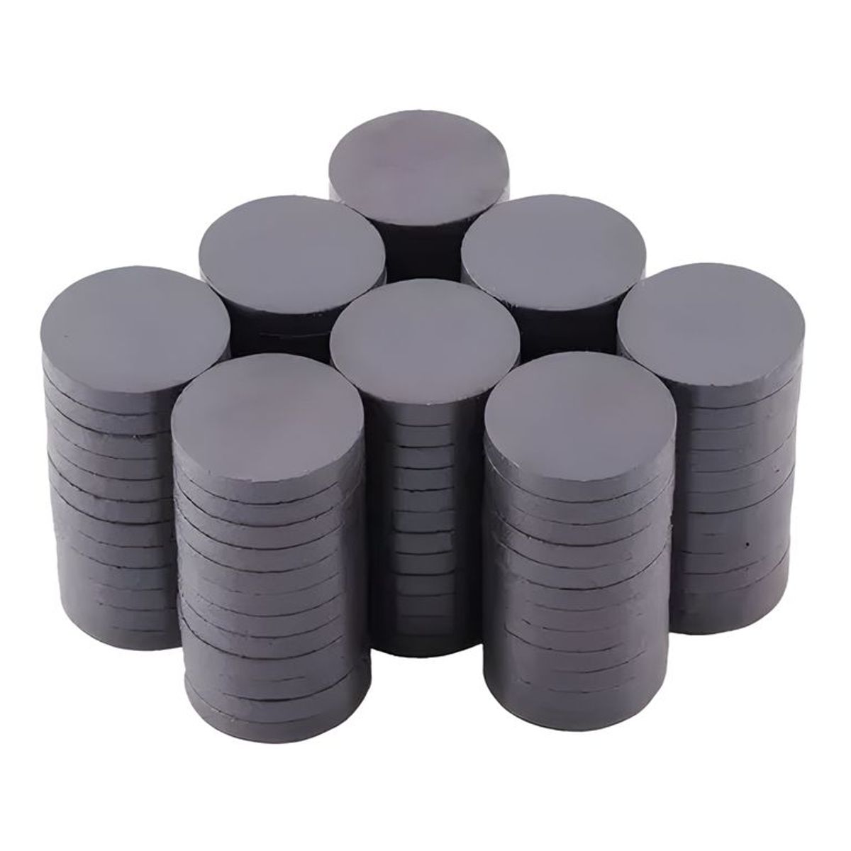 GENERICO - Pack 100 imanes 15 mm manualidades gris 2