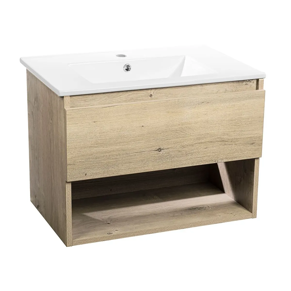 Mueble Vanitorio Belle Nogal + Cubierta 60x46x50 cm, marca STRETTO - Foto Principal