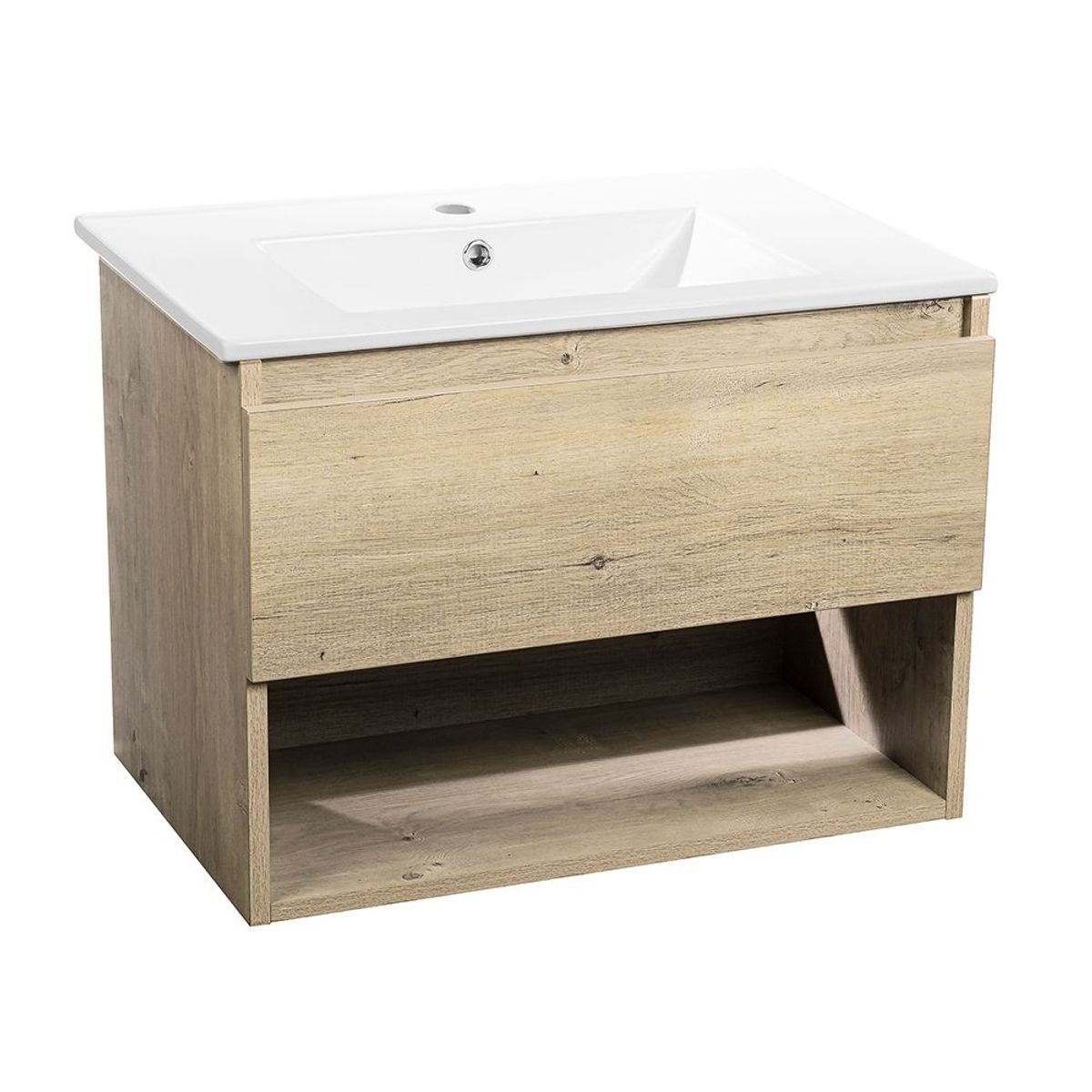 Mueble Vanitorio Belle Nogal + Cubierta 60x46x50 cm, marca STRETTO - Foto Principal