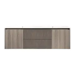 STRETTO - Mueble Vanitorio Sophie Texturado Lenga Texturado + Cubierta 120x46x50 cm