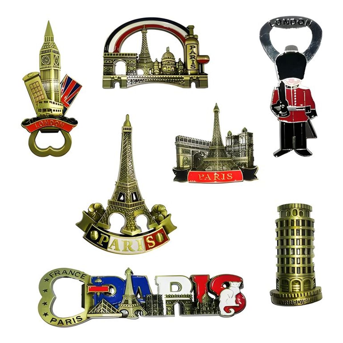 GENERICO - Pack 7 imanes destapador decorativo surtido