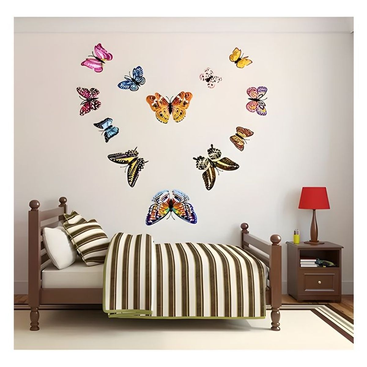 GENERICO - Pack 12 mariposas con imán decorativo surtido