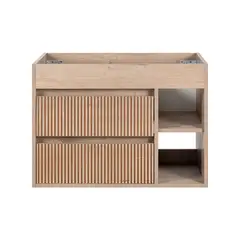 STRETTO - Mueble Vanitorio Paris Texturado Lenga Texturado 60x46x50 cm sin Cubierta