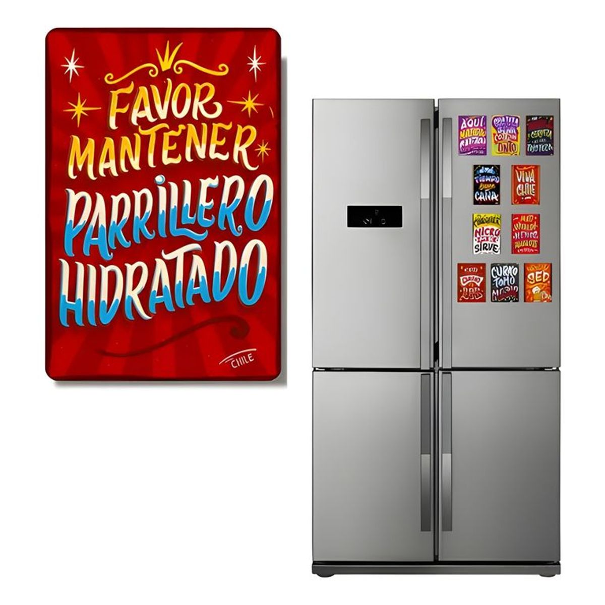 GENERICO - Pack 10 imanes metálicos para refrigerador